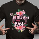 Womens Birthday Gift Born In June 1961 Flowers Birthday Gift Birthday Shirt 60th birthday gifts - Scotstee Shop