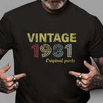Vintage 1981 Cool 40 Year Old 40th Birthday Gift Birthday Shirt Funny 40th Birthday T Shirts - Scotstee Shop