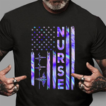 Scotstee Shop - USA Flag Nurse Proud Shirt For Women Girls Love Nursing Day 4th Of July Shirt Nurse 4th of July Shirt
