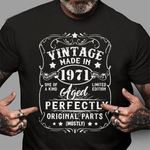 Vintage Made In 1971 Retro Classic 50th Birthday Shirt Gift For 50th Birthday Shirt mens vintage 1971 t shirt - Scotstee Shop