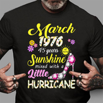 Womens March 1976 Birthday Gifts March Girl Birthday Shirt 45th Birthday Shirt 45th birthday t shirt - Scotstee Shop