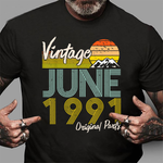 Vintage Since June 1991 Birthday Gift Birthday Shirt 30th birthday shirts - Scotstee Shop