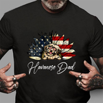 Scotstee Shop - Vintage USA Best Havanese Dad Ever American Flag 4th Of July Shirt