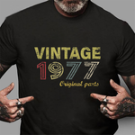 Vintage 1977 44 Year Old Bday 44th Birthday Gift Birthday Shirt - Scotstee Shop