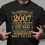 Vintage Born In February 2007 Birthday Gift Ideas Birthday Shirt - Scotstee Shop