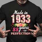 Womens Made In 1933 Design 88 Years Old 88th Birthday Gift Birthday Shirt - Scotstee Shop