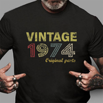 Vintage 1974 47 Year Old Bday 47th Birthday Gift Birthday Shirt - Scotstee Shop