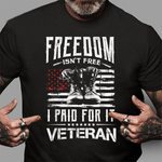 Scotstee Shop - Veterans Freedom American Flag 4th of July Shirt