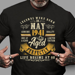 Over 80 Years Old Vintage May 1941 Over 80th Birthday Shirt - Scotstee Shop
