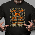 Vintage 69 Years Old August 1952 Birthday Limited Edition 69th Birthday Shirt - Scotstee Shop