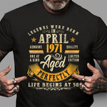 Womens 50 Years Old Vintage April 1971 50th Birthday Shirt For 50th Birthday Shirt mens vintage 1971 t shirt - Scotstee Shop