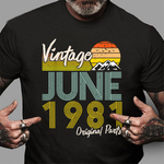 Vintage Since June 1981 Birthday Gift Birthday Shirt Funny 40th Birthday T Shirts - Scotstee Shop