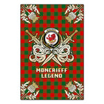 Scotstee Shop - Scotstee Shop Moncrieff Clan Crest Golf Courage Gold Thistle Tartan Garden Flag