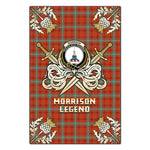 Scotstee Shop - Scotstee Shop Morrison Red Ancient Clan Crest Golf Courage Gold Thistle Tartan Garden Flag