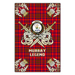 Scotstee Shop - Scotstee Shop Murray of Tulloch Modern Clan Crest Golf Courage Gold Thistle Tartan Garden Flag