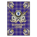 Scotstee Shop - Scotstee Shop Ochterlony Clan Crest Golf Courage Gold Thistle Tartan Garden Flag