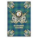 Scotstee Shop - Scotstee Shop Oliphant Ancient Clan Crest Golf Courage Gold Thistle Tartan Garden Flag