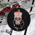 Sugar Skull Ornament Personalized Ornaments Nurse Sugar Skull Halloween Day Of The Dead Dia De Los Gift - Scotstee Shop