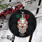 Sugar Skull Ornament Personalized Ornaments Proud Mexico Sugar Skull Mexican Cinco Gift - Scotstee Shop
