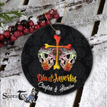 Sugar Skull Ornament Personalized Ornaments Sugar Skull Of The Dead Cross Bones Sugar Skull Flower Gift Ornament - Scotstee Shop