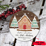 Scotstee Shop - Custom Name Family Winter Our New Home Gingerbread Christmas Ornament