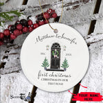 Scotstee Shop - Personalize Name Family First Christmas Home Holiday Christmas Gift Ornament
