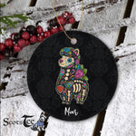 Sugar Skull Ornament Personalized Ornaments Llama Sugar Skull Mexico Alpaca Calavera Dia De Los Muertos Gift - Scotstee Shop
