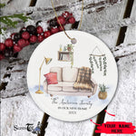 Scotstee Shop - Our First Christmas In Our New Home Circle Ceramic Ornament We Have Moved Boho Living Room Moving Announcement