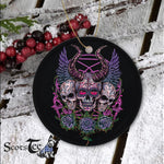 Sugar Skull Ornament Demon Sugar Skull Happy Halloween Ornament Gift Halloween Tree Decorations Halloween Gift - Scotstee Shop