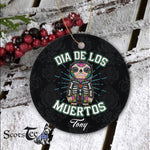Sugar Skull Ornament Personalized Ornaments Sloth Gift Dia De Los Muertos Sugar Skull Gift Happy Halloween Ornament Gift - Scotstee Shop