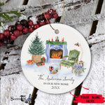 Scotstee Shop - Our First Christmas In Our New Home Circle Ceramic Ornament We Have A New Home Holidays Moving Announcement Ceramic Ornament Christmas Gift