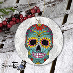 Sugar Skull Ornament Day of Dead Sugar Skull Happy Halloween Ornament Gift - Scotstee Shop