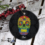 Sugar Skull Ornament Personalized Ornaments Sugar Skull LGBT Gay Pride Rainbow Gift Happy Halloween Ornament - Scotstee Shop