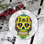 Sugar Skull Ornament Day of Dead Sugar Skull Infant Happy Halloween Ornament Gift Halloween Tree Decorations Halloween Gift - Scotstee Shop