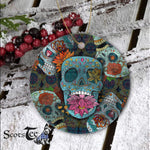 Sugar Skull Ornament Dia De Los Muertos Happy Halloween Ornament Gift Halloween Tree Decorations - Scotstee Shop