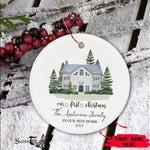 Scotstee Shop - Custom Name New Neck Of The Woods First Christmas New Home Ceramic Ornament