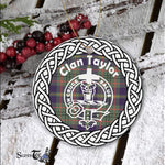 Taylor Tartan Ornament,  ceramic ornament, personalized christmas ornaments, christmas tree ornaments, christmas door decorations, Plaid Ornament, Tartan Ceramic Ornament