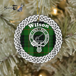 Scotstee Shop - Wilson surname last name tartan crest Plaid Ornament Gift. Christmas Tree Ornament Tartan Ornament Great Christmas Ornaments Gift