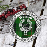 Scotstee Shop - Wilson surname last name tartan crest Plaid Ornament Gift. Christmas Tree Ornament Tartan Ornament Great Christmas Ornaments Gift