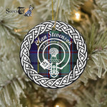 Stevenson Tartan Ornament,  ceramic ornament, personalized christmas ornaments, christmas tree ornaments, christmas door decorations, Plaid Ornament, Tartan Ceramic Ornament