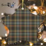 Stewart Hunting Weathered Tartan Ornament Star Ornament, Christmas Star Decorations, ceramic ornament, Plaid Star Ceramic Ornament, Christmas Ornament Decorations Gift