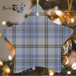 Tweedie Tartan Ornament Star Ornament, Christmas Star Decorations, ceramic ornament, Plaid Star Ceramic Ornament, Christmas Ornament Decorations Gift