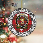 Stewart (High Stewards) Tartan Ornament,  ceramic ornament, personalized christmas ornaments, christmas tree ornaments, christmas door decorations, Plaid Ornament, Tartan Ceramic Ornament