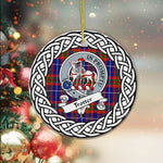 Trotter Tartan Ornament,  ceramic ornament, personalized christmas ornaments, christmas tree ornaments, christmas door decorations, Plaid Ornament, Tartan Ceramic Ornament