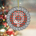 Scotstee Shop - Sinclair Clan Tartan Crest Badge Plaid Ornament Gift. Christmas Tree Ornament Tartan Ornament Great Christmas Ornaments Gift