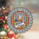 Gibson Tartan Ornament,  ceramic ornament, personalized christmas ornaments, christmas tree ornaments, christmas door decorations, Plaid Ornament, Tartan Ceramic Ornament