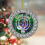 Tait Tartan Ornament,  ceramic ornament, personalized christmas ornaments, christmas tree ornaments, christmas door decorations, Plaid Ornament, Tartan Ceramic Ornament
