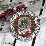 Somerville Tartan Ornament,  ceramic ornament, personalized christmas ornaments, christmas tree ornaments, christmas door decorations, Plaid Ornament, Tartan Ceramic Ornament