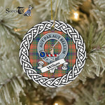 Wilson Tartan Ornament,  ceramic ornament, personalized christmas ornaments, christmas tree ornaments, christmas door decorations, Plaid Ornament, Tartan Ceramic Ornament
