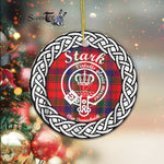 Stark Tartan Ornament,  ceramic ornament, personalized christmas ornaments, christmas tree ornaments, christmas door decorations, Plaid Ornament, Tartan Ceramic Ornament